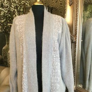 Vintage Fashionique gray pearl embroidered jacket